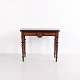 Table de Jeu Ancienne en Acajou avec Pieds Tournés XIXe Siècle