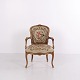 Fauteuil Ancien de Style Louis XV avec Tapisserie Florale vers 1880–1910