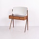 Coiffeuse en Teck avec Plateau en Verre Noir Ølholm Møbelfabrik Années 1960 Attribuée à Arne Vodder